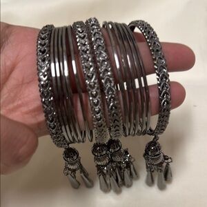 Elegant Silver Bangle Set $631